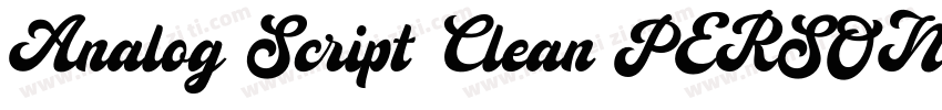 Analog Script Clean PERSONAL Person字体转换